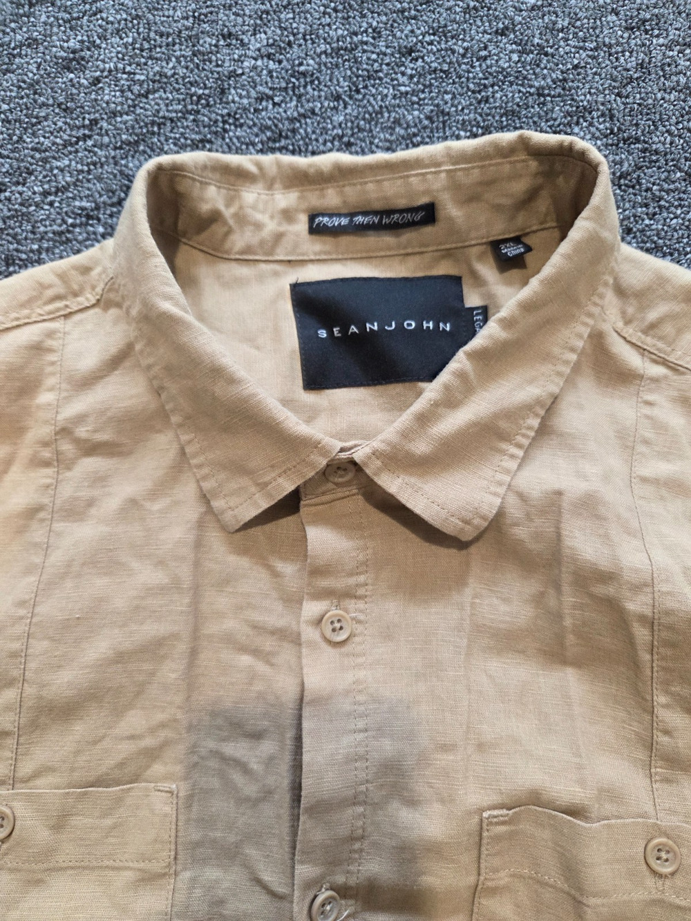 Sean John mens short sleeve shirt 2XL button down 0066